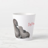 Siegel "Best mum ever" Latte Tasse (Vorderseite)