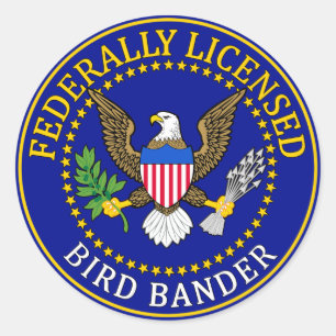 Siegel Bird Bander Runder Aufkleber