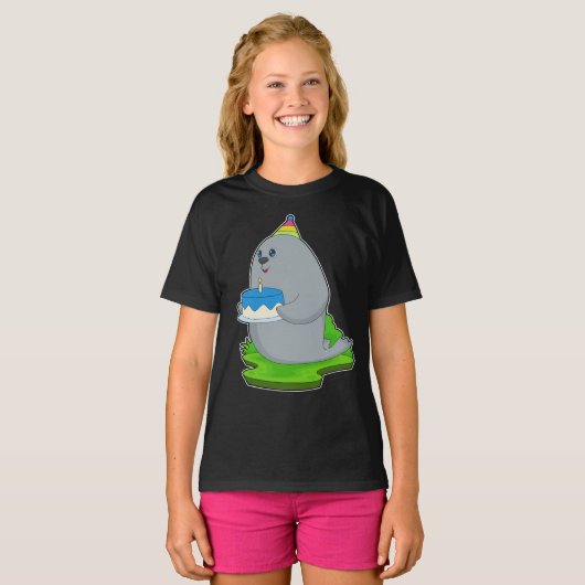 Siegel Birthday Cake T-Shirt (Vorne ganz)