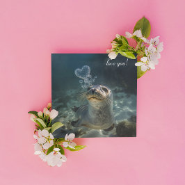 Siegel bläst Herzblasen