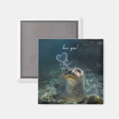 Siegel bläst Herzblasen Magnet (Vorderseite/Rückseite)