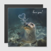 Siegel bläst Herzblasen Magnetkarte (Vorne/Hinten)