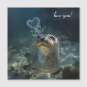 Siegel bläst Herzblasen Magnetkarte (Vorderseite)