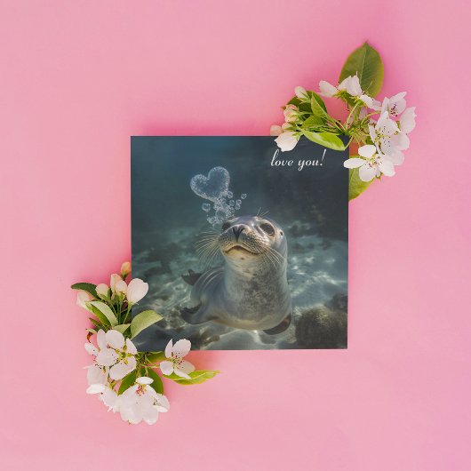 Siegel bläst Herzblasen Magnetkarte