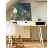 Siegel bläst Herzblasen Poster