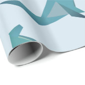 Siegel Blue Gift Wrapping Paper Geschenkpapier (Rolleneckpunkt)