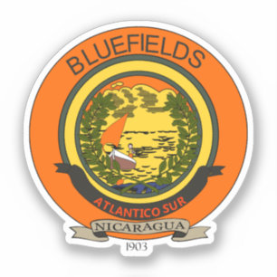 Siegel Bluefields, Nicaragua Aufkleber