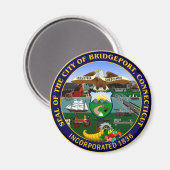Siegel Bridgeport, Connecticut Magnet (Vorderseite/Rückseite)