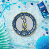 Siegel Brooklyn (Stadtbezirk New York) Pappteller (Party)