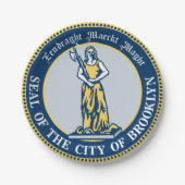 Siegel Brooklyn (Stadtbezirk New York) Pappteller (Vorderseite)