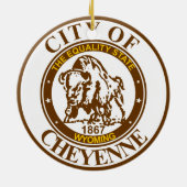 Siegel Cheyenne, Keramik Wyoming Ornament (Hinten)