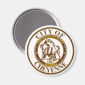 Siegel Cheyenne, Wyoming Magnet (Vorderseite/Rückseite)