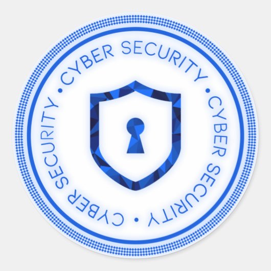 SIEGEL "CYBER SECURITY ABZEICHEN" RUNDER AUFKLEBER (Vorderseite)