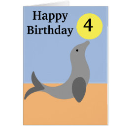 Siegel, das ein gelbes Ballalter ausbalanciert