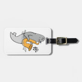 Siegel, das Saxophon spielt Gepäckanhänger (Vorderseite horizontal)