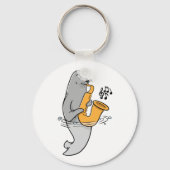 Siegel, das Saxophon spielt Schlüsselanhänger (Vorderseite)