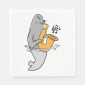 Siegel, das Saxophon spielt Serviette (Vorderseite)