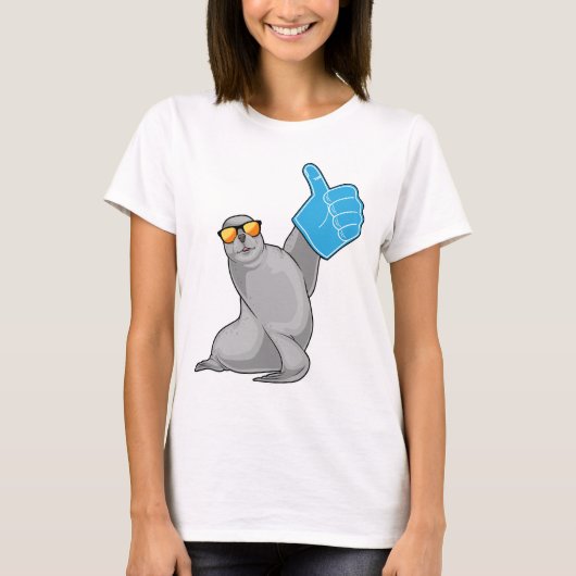 Siegel Daumen hoch T-Shirt (Vorderseite)