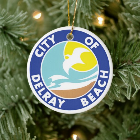 Siegel Delray Beach, Florida Keramik Ornament (Baum)