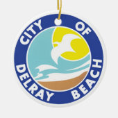 Siegel Delray Beach, Florida Keramik Ornament (Vorne)