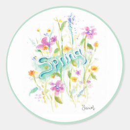 Siegel der Aufkleber für die runde Blume