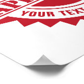 Siegel der Billigung oder Prämie mit Ihrem Text Poster (Ecke)