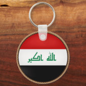 Siegel der coolen irakischen Flagge Schlüsselanhänger (Vorderseite)