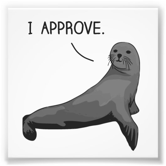 Siegel der Genehmigung Fotodruck (Vorne)