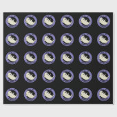 Siegel der Genehmigung Funny Siegel Pun Dark BG Geschenkpapier (Flach)