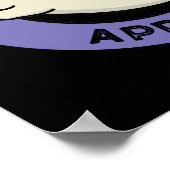 Siegel der Genehmigung Funny Siegel Pun Dark BG Poster (Ecke)