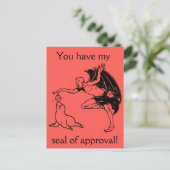 Siegel der Genehmigung Postkarte (Stehend Vorderseite)