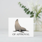Siegel der Genehmigung Postkarte (Stehend Vorderseite)