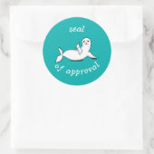 Siegel der Genehmigung Runder Aufkleber (Tasche)