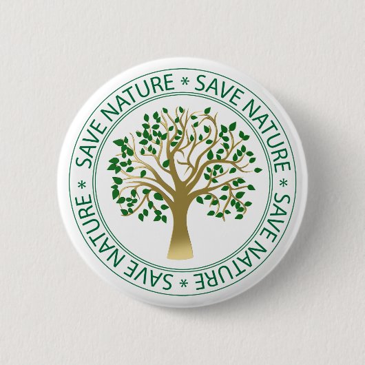 Siegel der gerettet Natur Button (Vorderseite)
