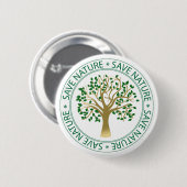 Siegel der gerettet Natur Button (Vorne & Hinten)
