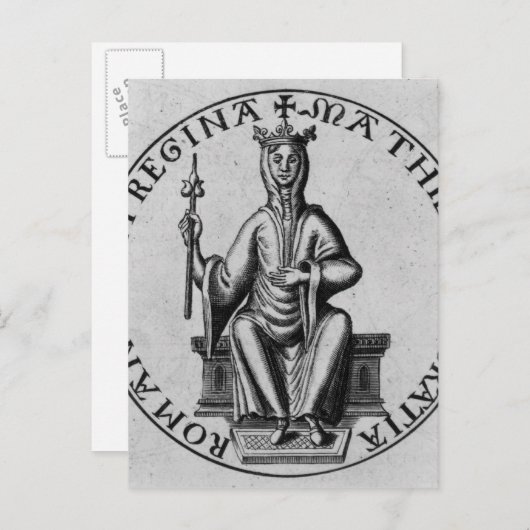 Siegel der Kaiserin Matilda Postkarte (Vorne/Hinten)