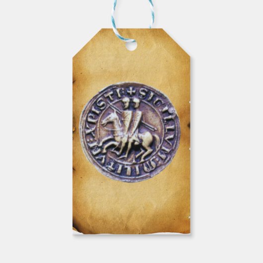 SIEGEL DER KNIGHTS TEMPÄRE Pergament Geschenkanhänger (Rückseite)