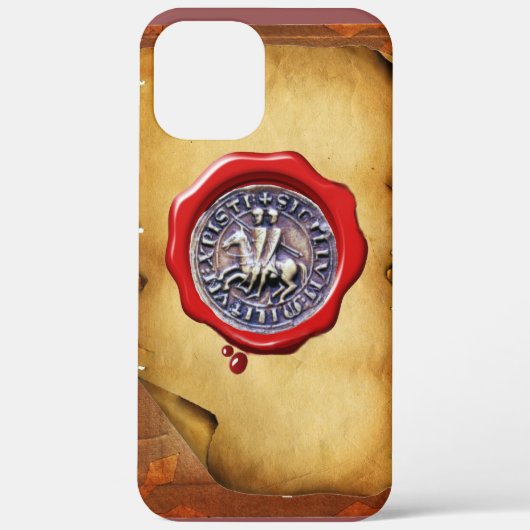 SIEGEL DER KNIGHTS TEMPARwachs Pergament Case-Mate iPhone Hülle (Rückseite)