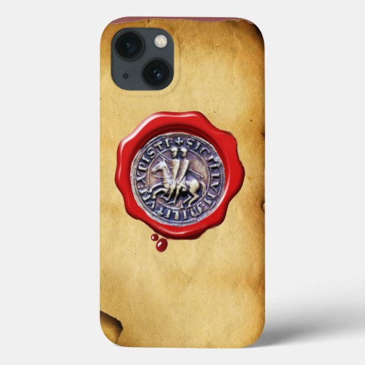 SIEGEL DER KNIGHTS TEMPARwachs Pergament Case-Mate iPhone Hülle (Rückseite)