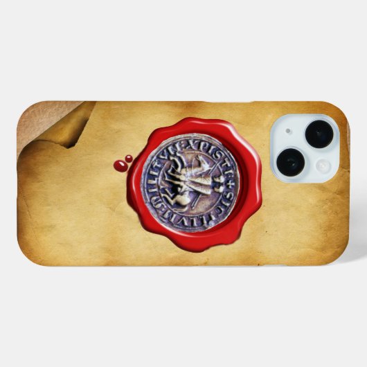 SIEGEL DER KNIGHTS TEMPARwachs Pergament Case-Mate iPhone Hülle (Rückseite (Horizontal))