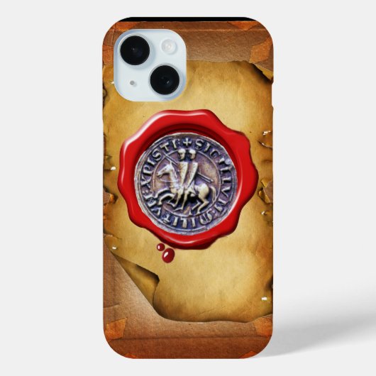 SIEGEL DER KNIGHTS TEMPARwachs Pergament Case-Mate iPhone Hülle (Rückseite)