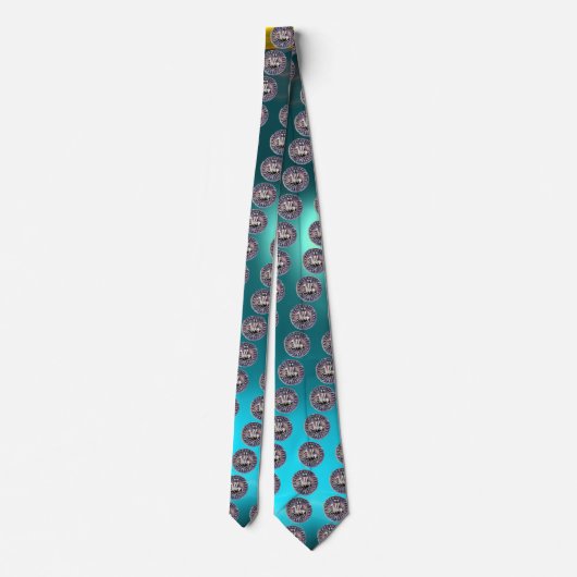 SIEGEL DER KNIGHTS TEMPLAR blaues Edelstein Krawatte (Rückseite)