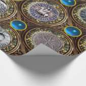 SIEGEL DER KNIGHTS TEMPLAR Blue Saphir Gems Geschenkpapier (Ecke)