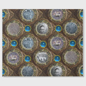 SIEGEL DER KNIGHTS TEMPLAR Blue Saphir Gems Geschenkpapier (Flach)