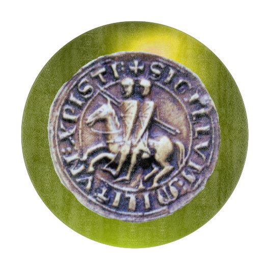 SIEGEL DER KNIGHTS TEMPLAR Edelstein gelb Schneidebrett (Vorderseite)