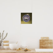 SIEGEL DER KNIGHTS TEMPLAR Edelstein grau Poster (Küche)