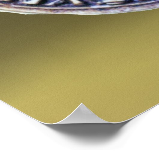 SIEGEL DER KNIGHTS TEMPLAR Edelstein grau Poster (Ecke)