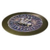 SIEGEL DER KNIGHTS TEMPLAR Edelstein grau Schneidebrett (Ecke)