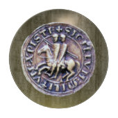 SIEGEL DER KNIGHTS TEMPLAR Edelstein grau Schneidebrett (Vorderseite)