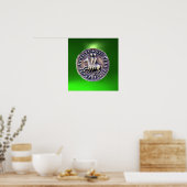 SIEGEL DER KNIGHTS TEMPLAR Edelstein grün Poster (Küche)